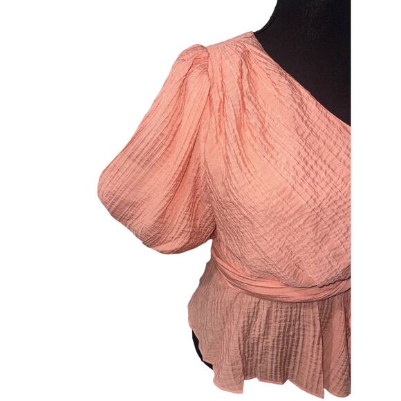 NWT! MinkPink Vera One Shoulder Romantic Chic Top - Size Small - Picture 7 of 9